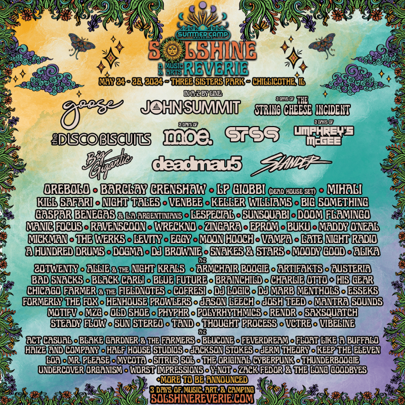 Solshine: A Music & Arts Reverie – Daily Stage Lineups Announced